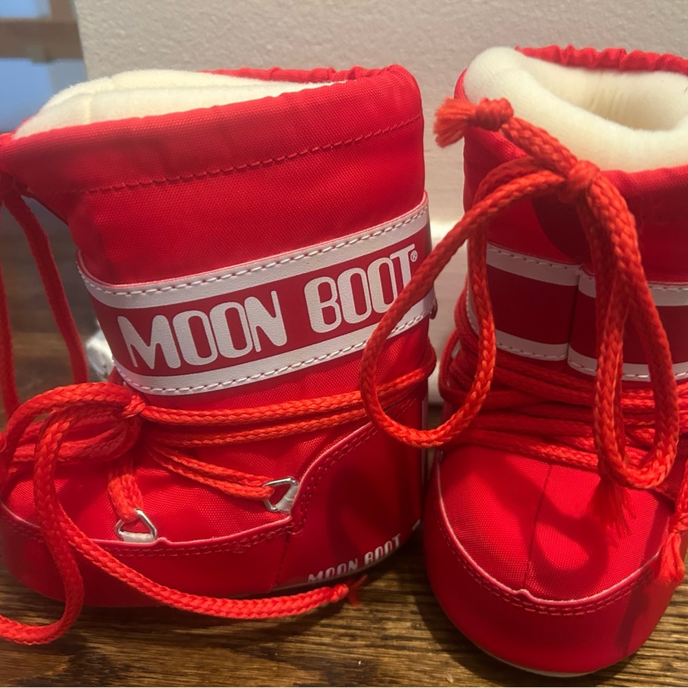 Moon Boot Kids Bright Red Winter Boots